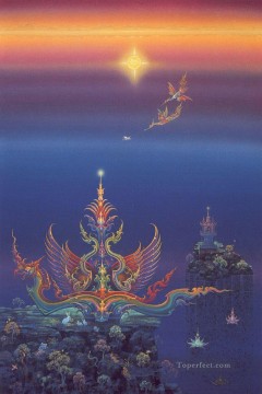 budismo contemporáneo cielo fantasía 002 CK Cuentos de hadas Pinturas al óleo